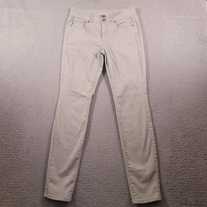 Victorias Secret Pants Womens 2‎ Gray Hipster Khakis Slim Straight Leg Chinos